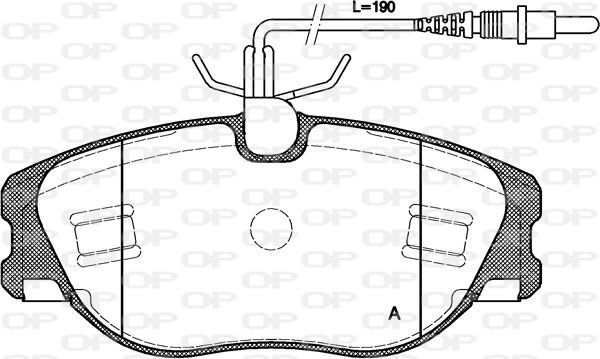 OPEN PARTS Комплект тормозных колодок, дисковый тормоз BPA0305.44